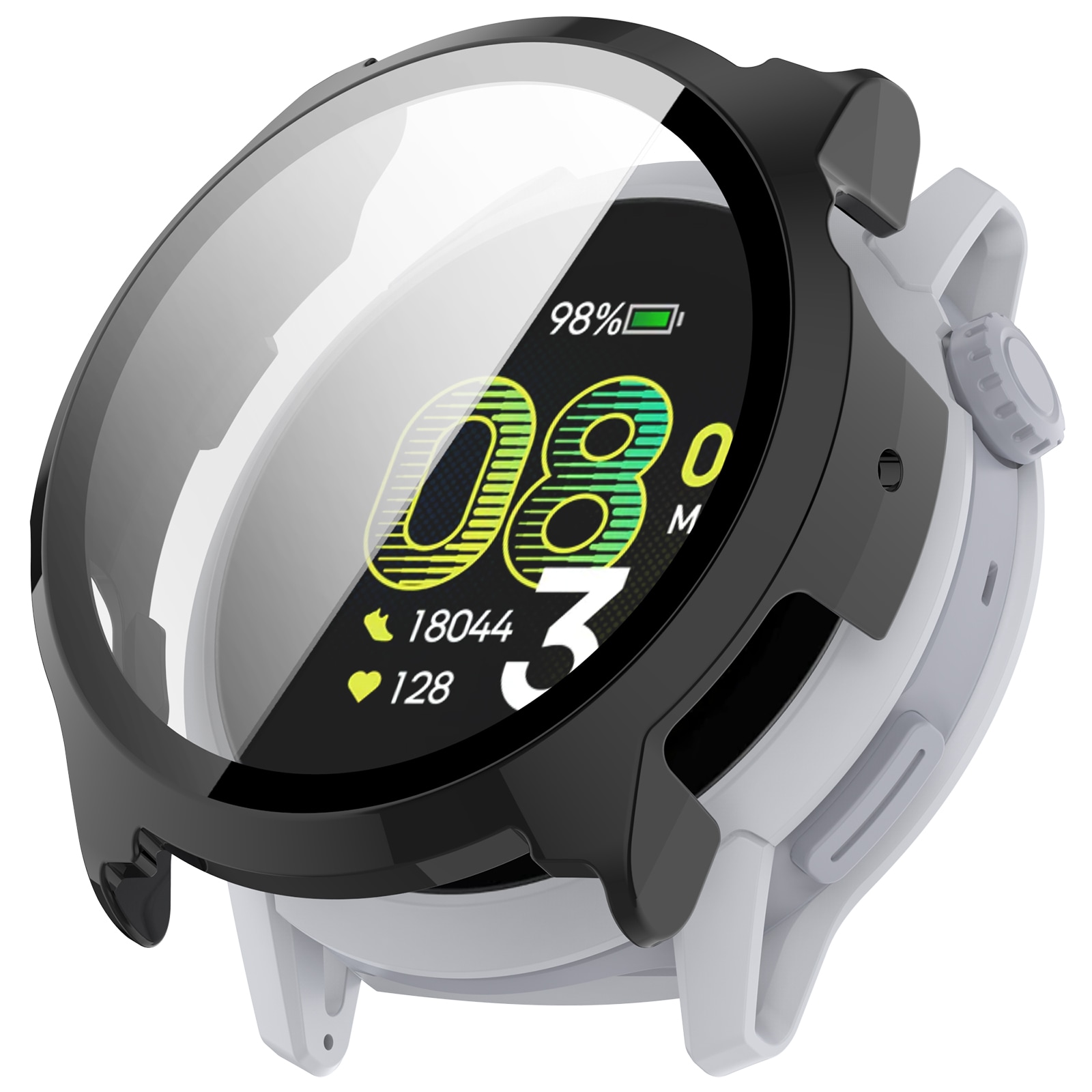 Coros Pace 4 Heltäckande skal med inbyggt skärmskydd, Svart