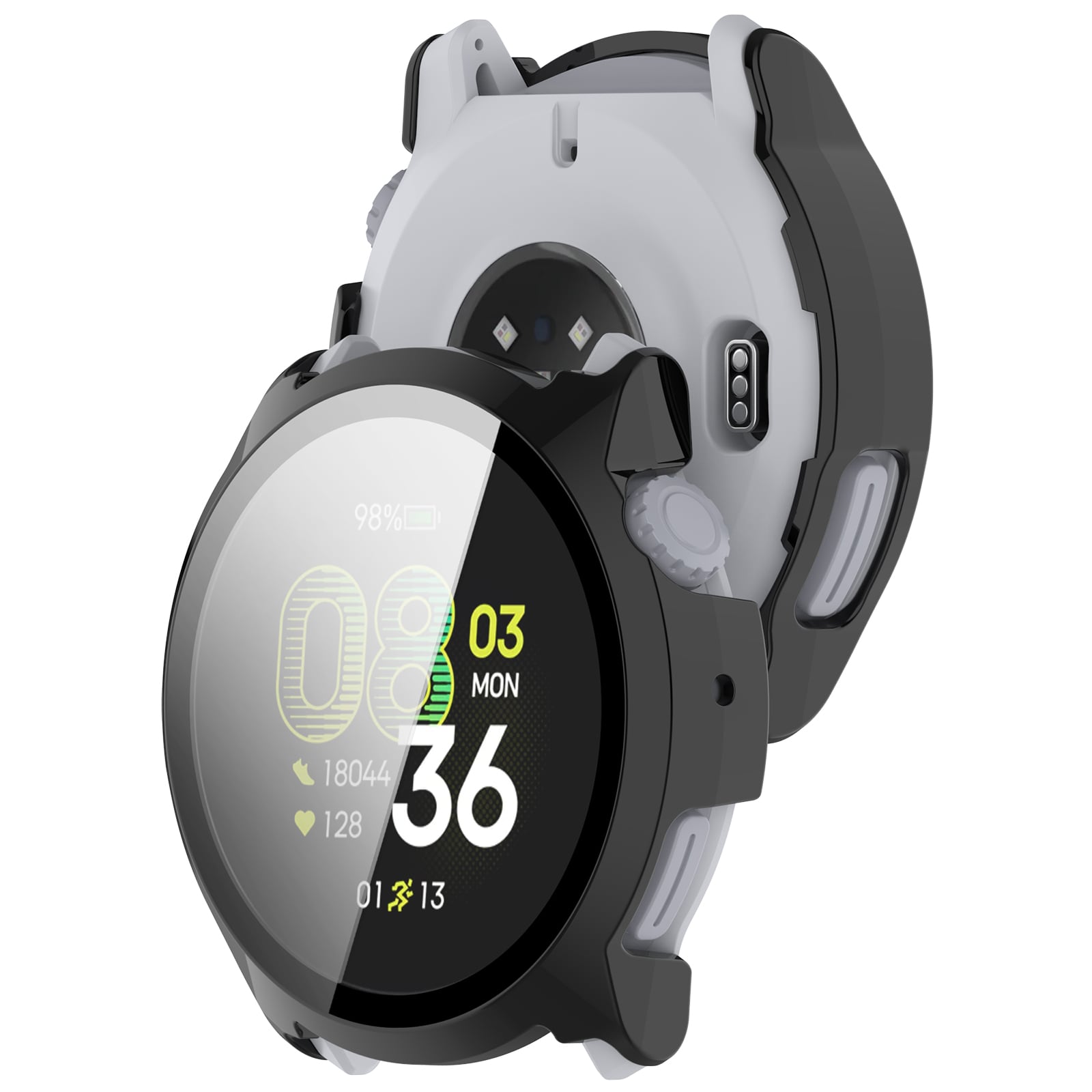 Coros Pace 4 Heltäckande skal med inbyggt skärmskydd, Svart