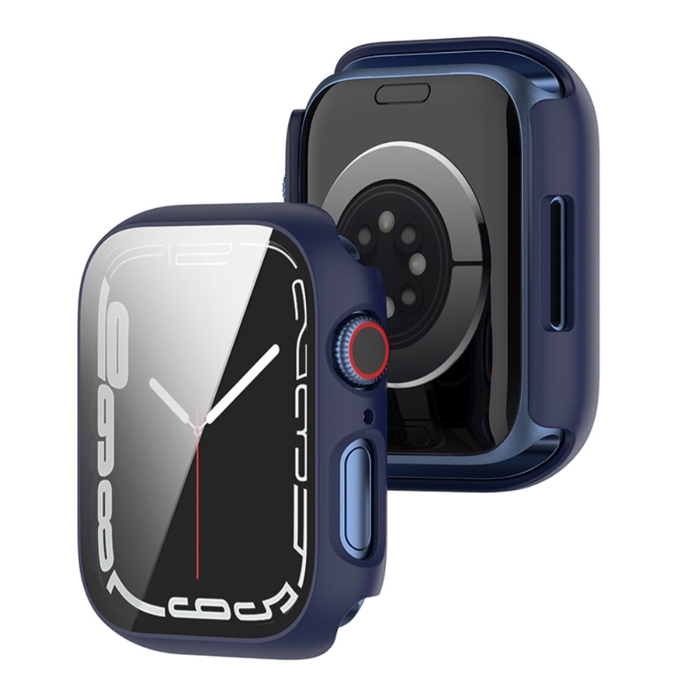 Apple Watch 45mm Series 7 Heltäckande skal med inbyggt skärmskydd, blå