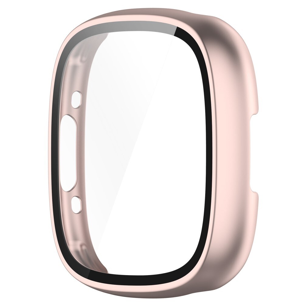 Fitbit Versa 4 Heltäckande skal med inbyggt skärmskydd, roséguld