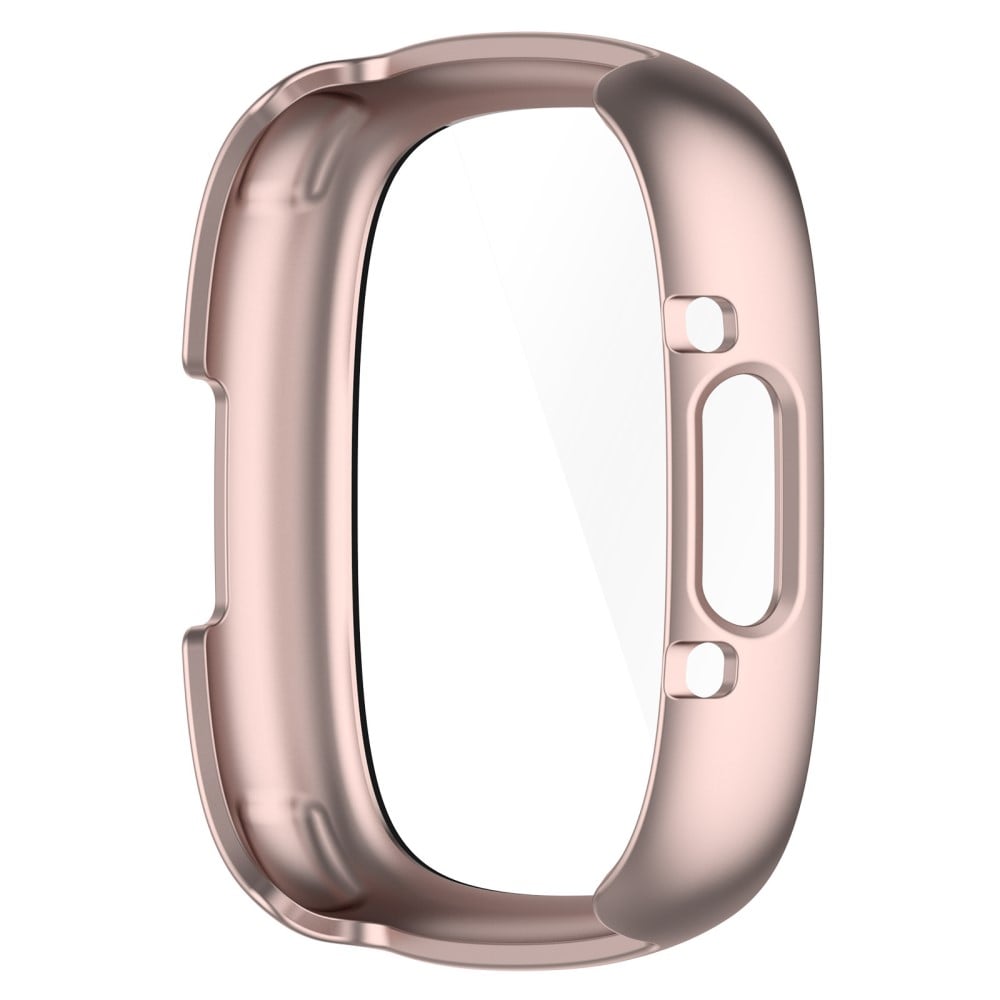 Fitbit Versa 4 Heltäckande skal med inbyggt skärmskydd, roséguld