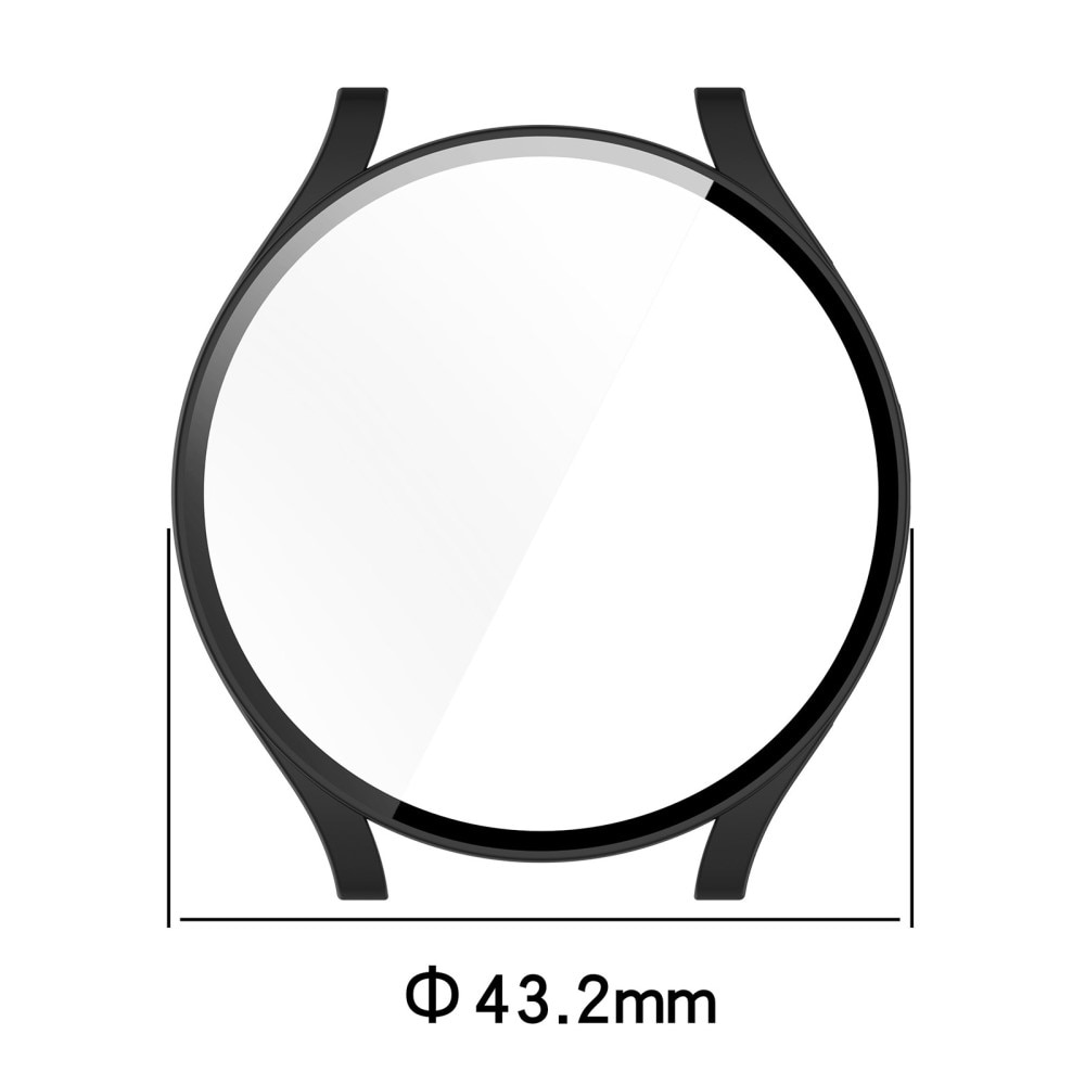 Samsung Galaxy Watch 6 40mm Heltäckande skal med inbyggt skärmskydd, svart