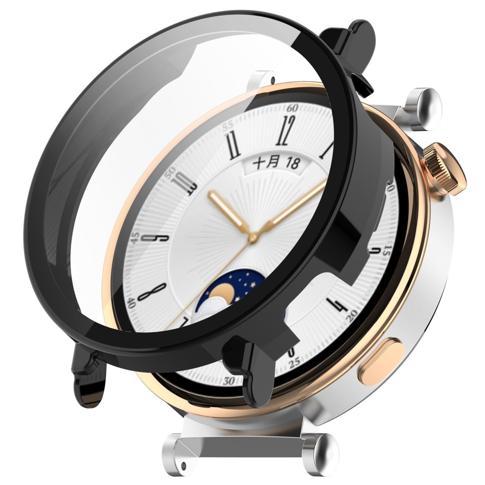 Huawei Watch GT 4 41mm Heltäckande skal med inbyggt skärmskydd, Svart