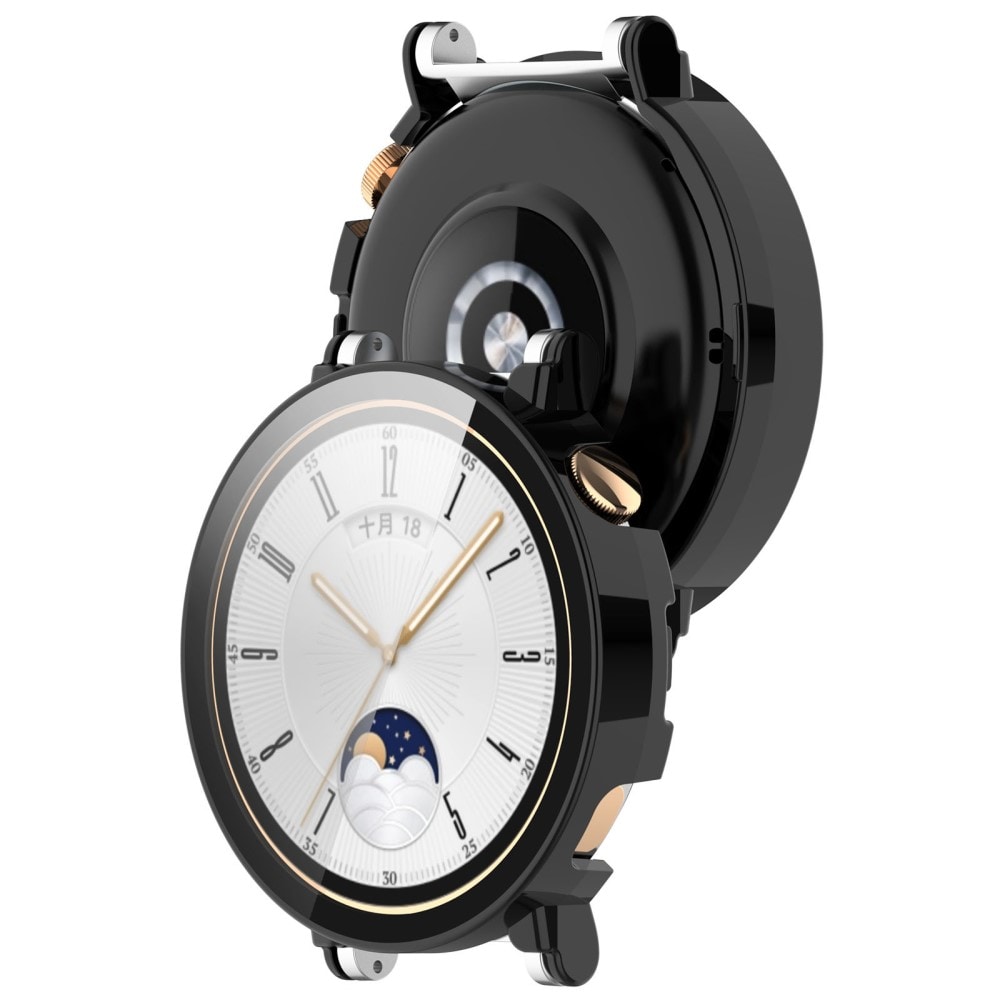 Huawei Watch GT 4 41mm Heltäckande skal med inbyggt skärmskydd, Svart