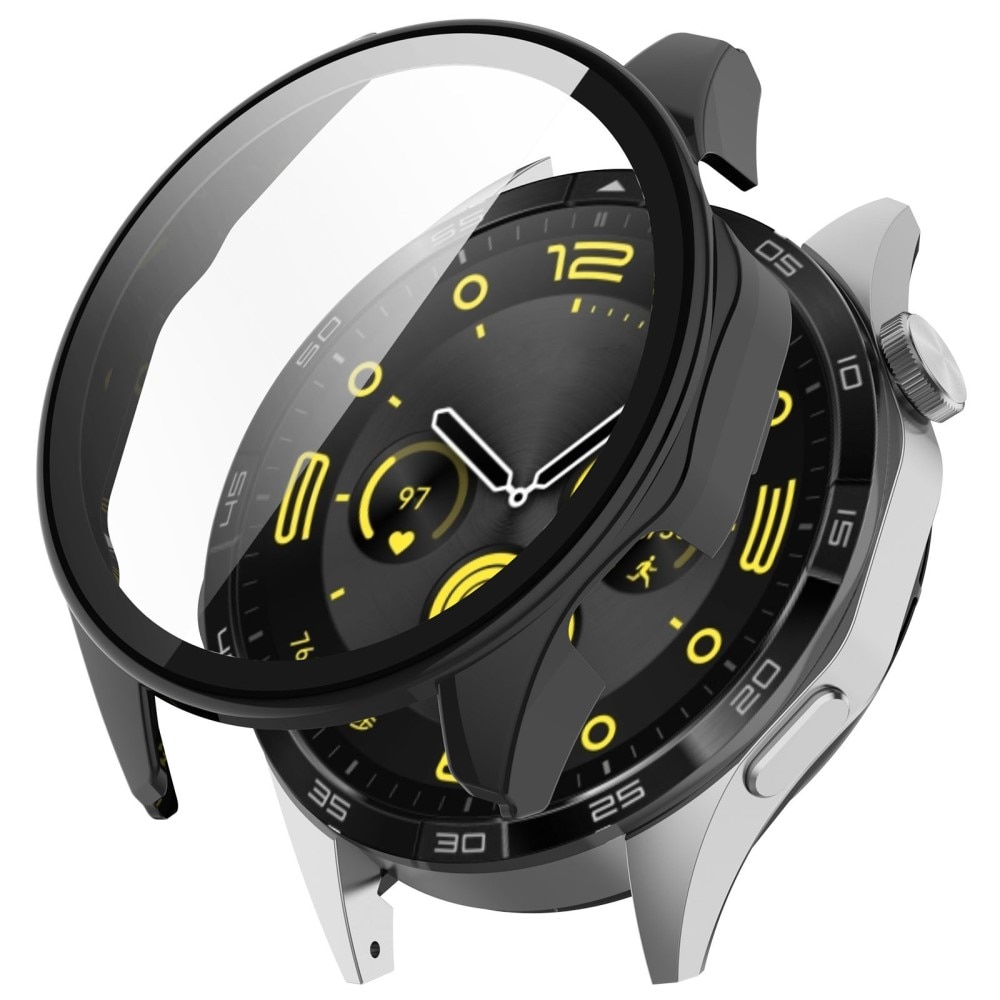 Huawei Watch GT 4 46mm Heltäckande skal med inbyggt skärmskydd, svart