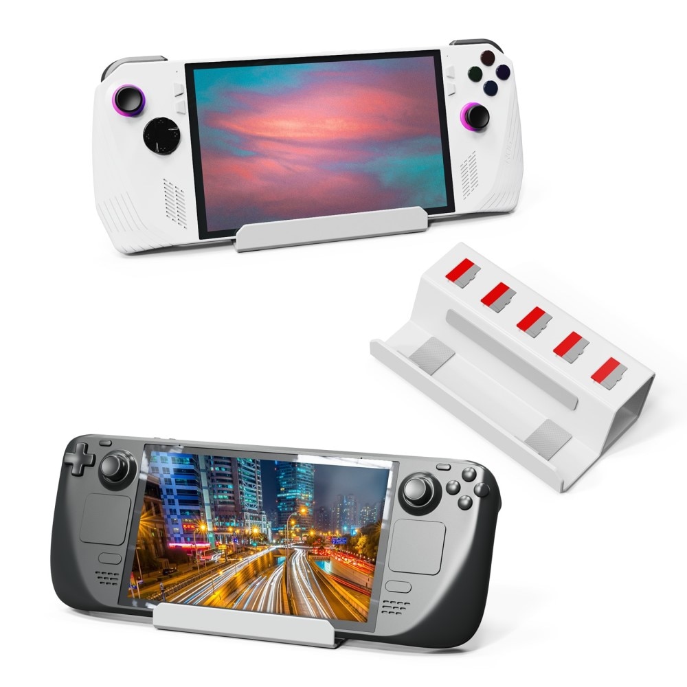 Nintendo Switch Ställ med minneskorthållare, vit