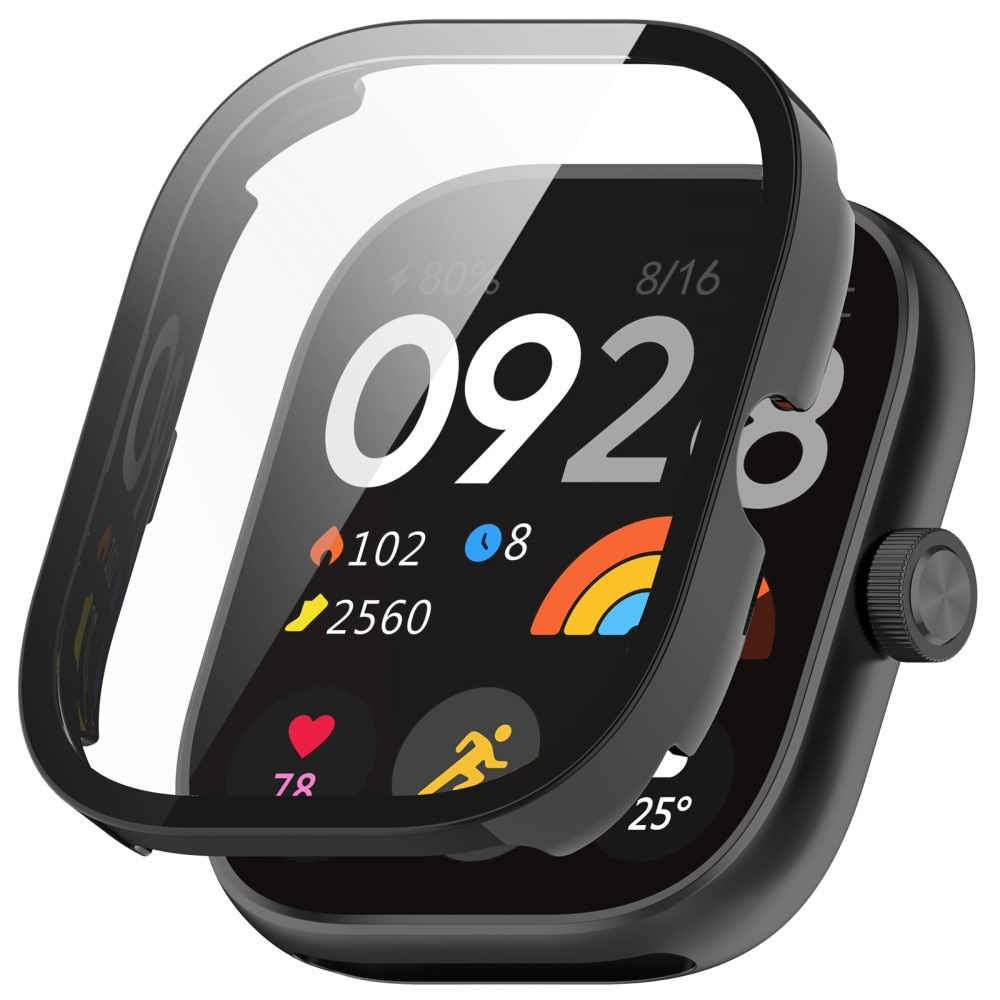 Xiaomi Redmi Watch 4 Heltäckande skal med inbyggt skärmskydd, svart