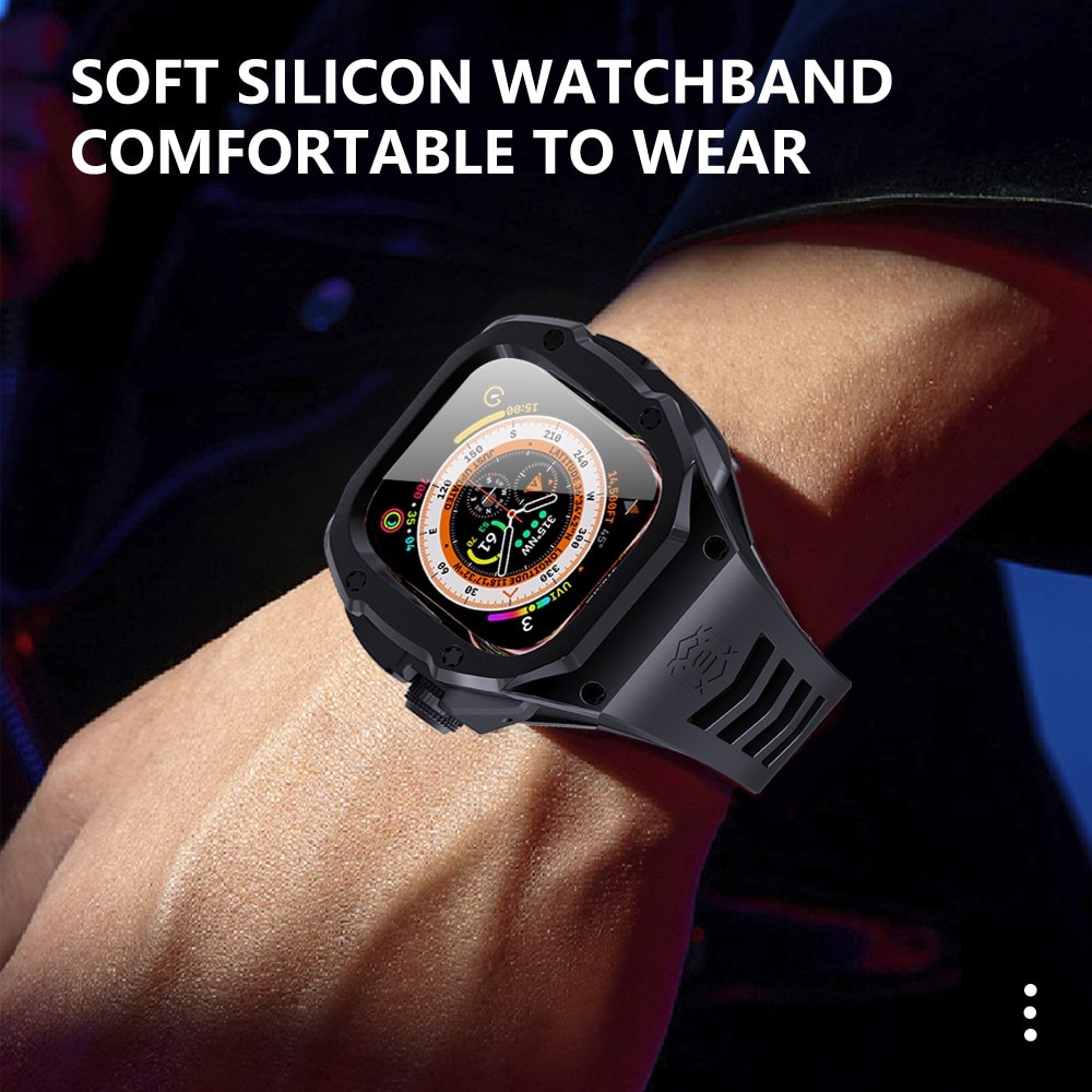 Apple Watch Ultra 49mm High Brushed Metal Skal+Armband, svart