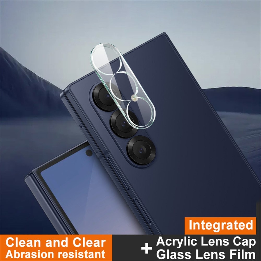 Samsung Galaxy Z Fold 7 Kameraskydd i glas, Genomskinlig