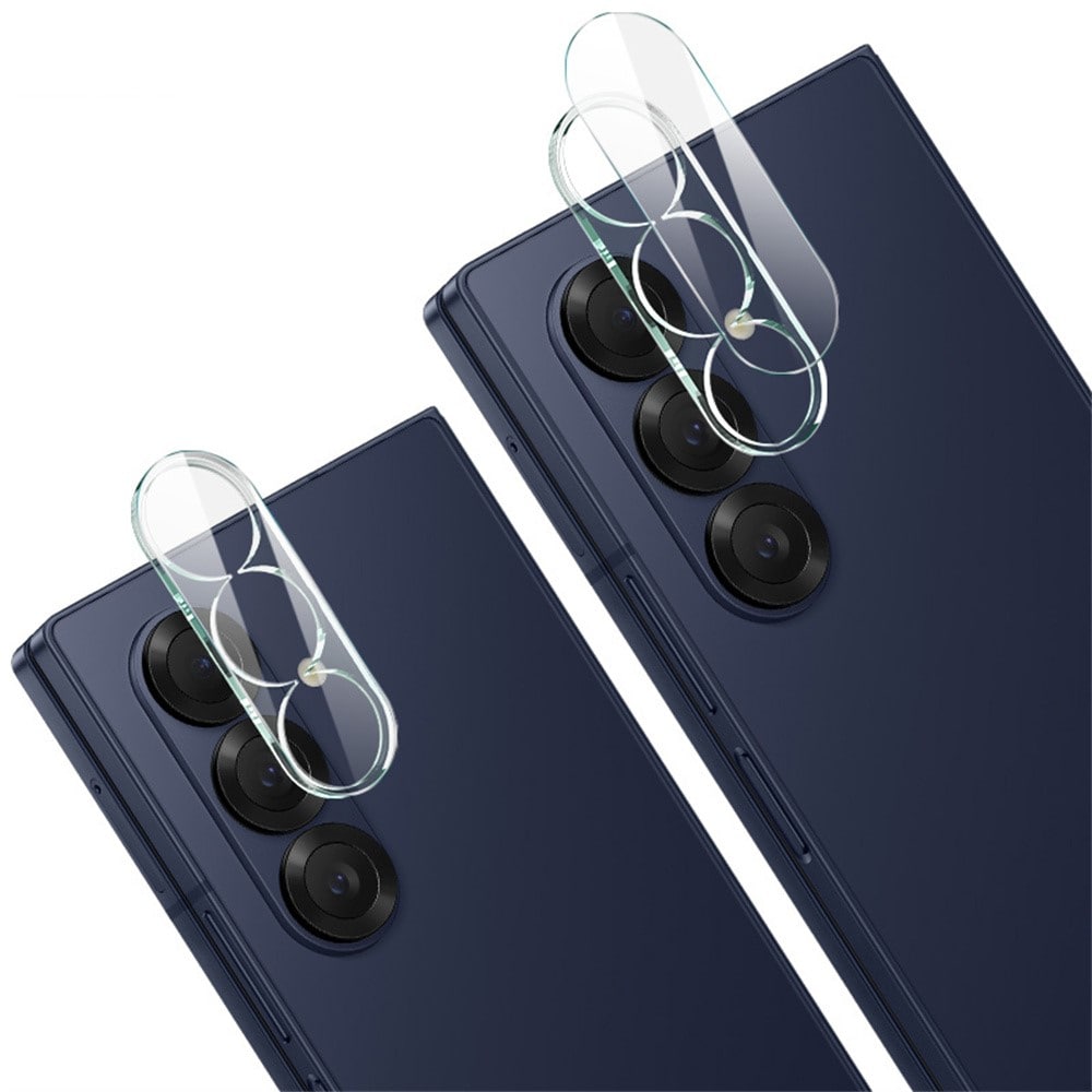 Samsung Galaxy Z Fold 7 Kameraskydd i glas, Genomskinlig