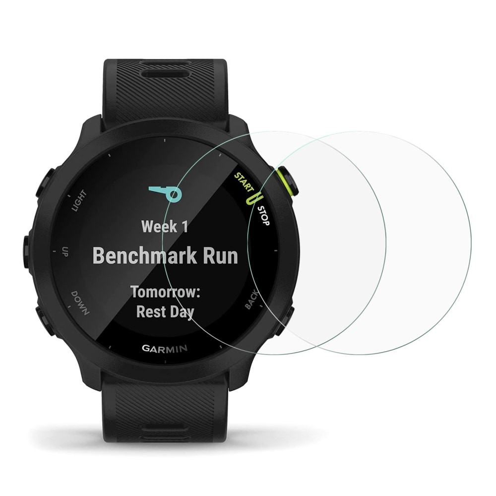 Garmin Forerunner 55 2-pack skärmskydd i härdat glas