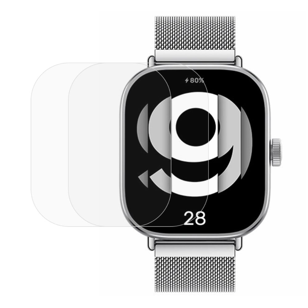 Xiaomi Redmi Watch 4 2-pack skärmskydd i härdat glas