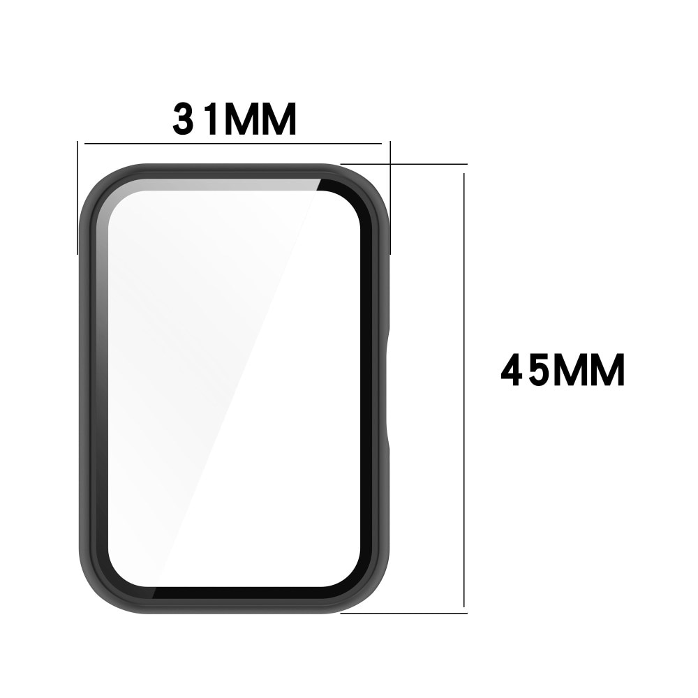 Samsung Galaxy Fit 3 Heltäckande skal med inbyggt skärmskydd, svart