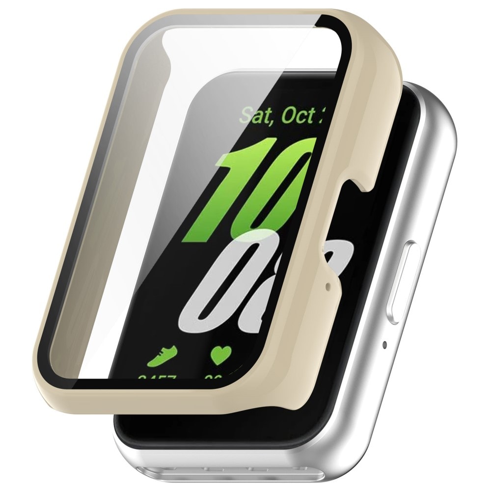 Samsung Galaxy Fit 3 Heltäckande skal med inbyggt skärmskydd, Beige
