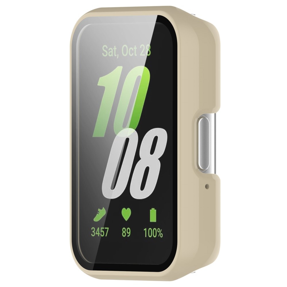 Samsung Galaxy Fit 3 Heltäckande skal med inbyggt skärmskydd, beige