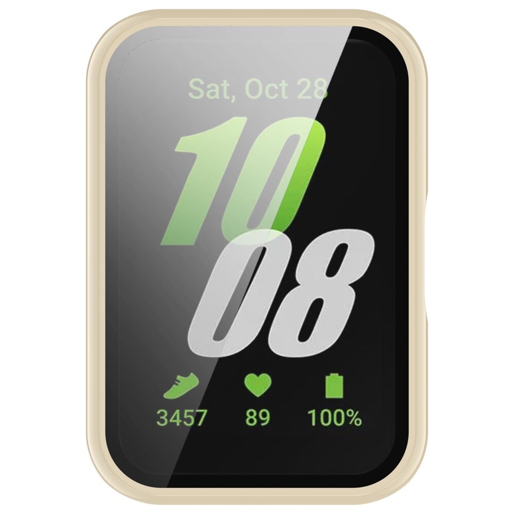 Samsung Galaxy Fit 3 Heltäckande skal med inbyggt skärmskydd, Beige