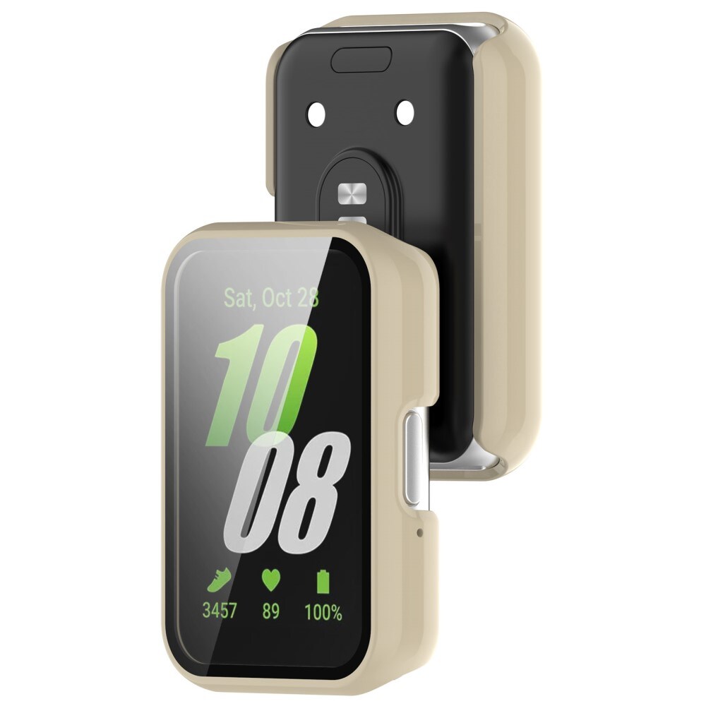 Samsung Galaxy Fit 3 Heltäckande skal med inbyggt skärmskydd, Beige