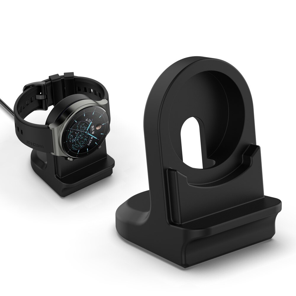 Huawei Watch 3/3 Pro/GT 2 Pro Laddningsställ i silikon, svart