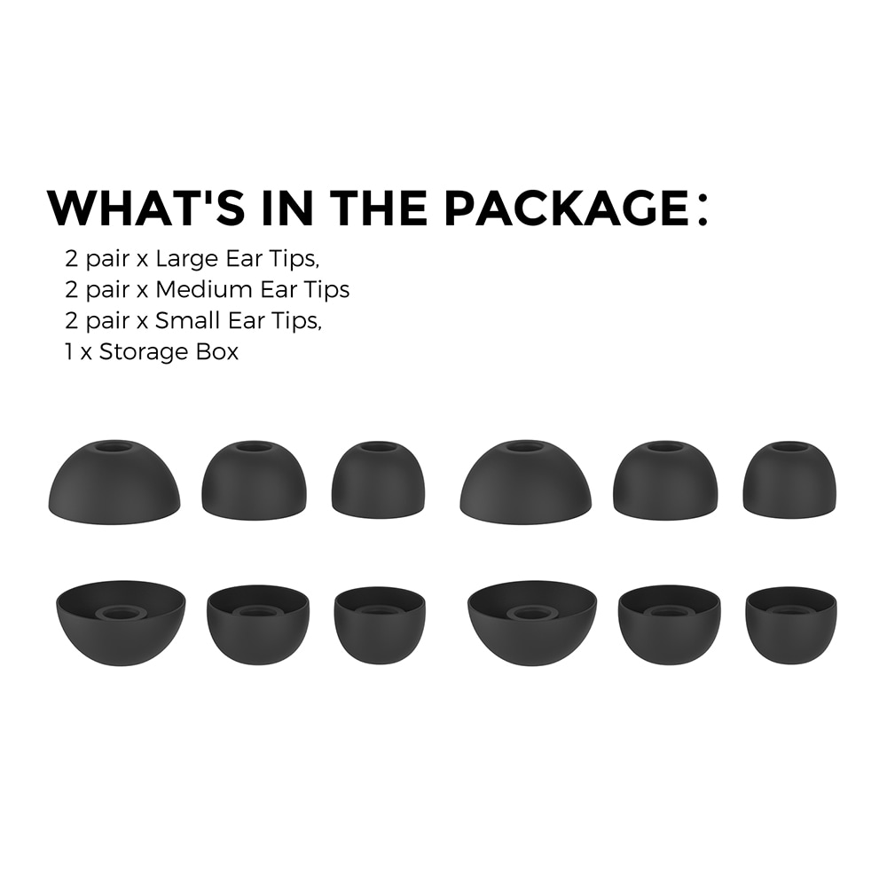 Beats Studio Buds 3-pack Silikon Ear Tips, Svart
