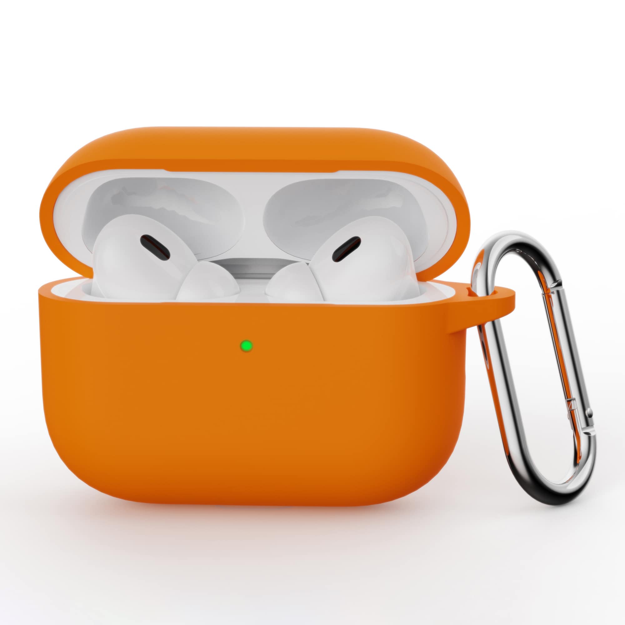 Apple AirPods Pro 3 Silikonskal + karbinhake, Orange