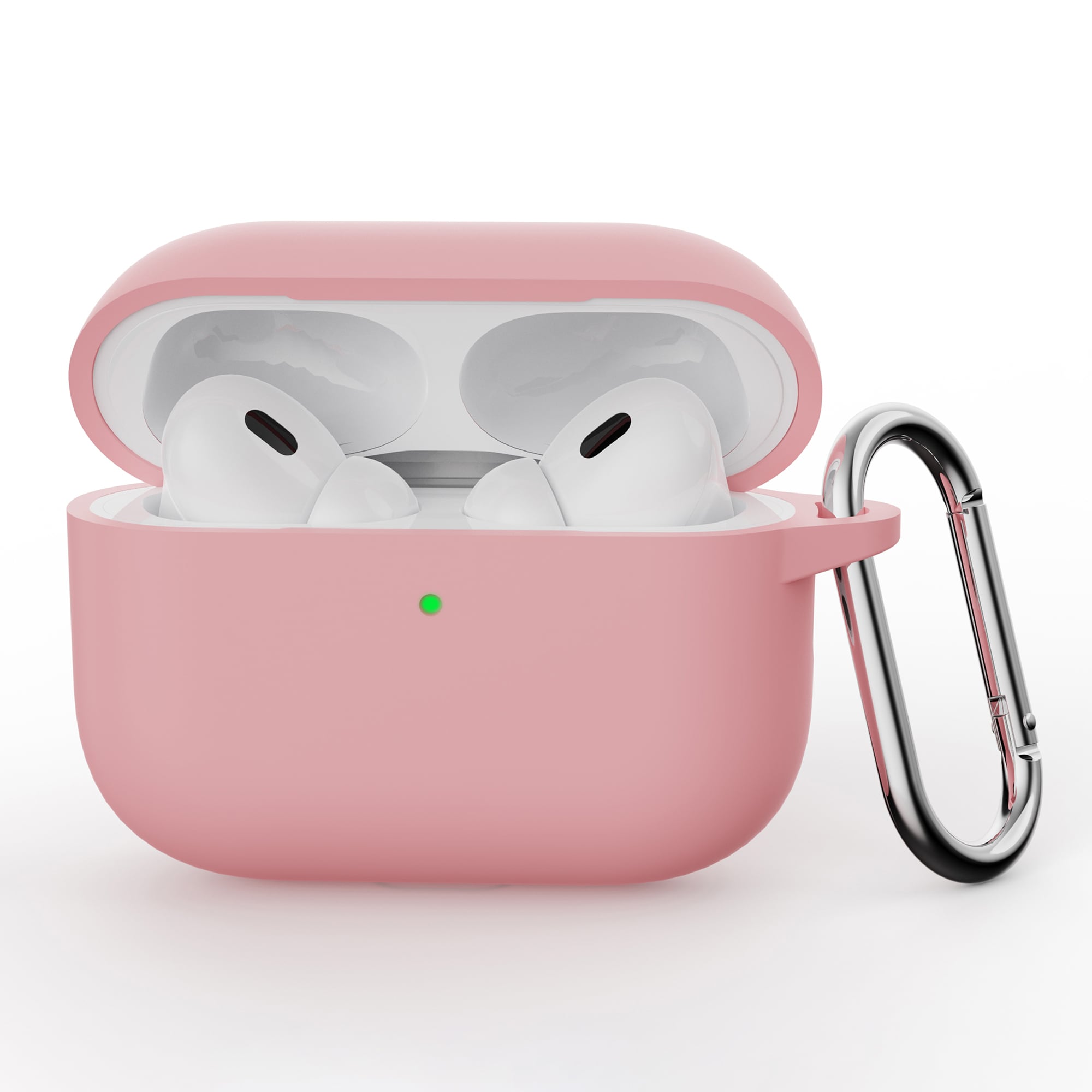Apple AirPods Pro 3 Silikonskal + karbinhake, Rosa