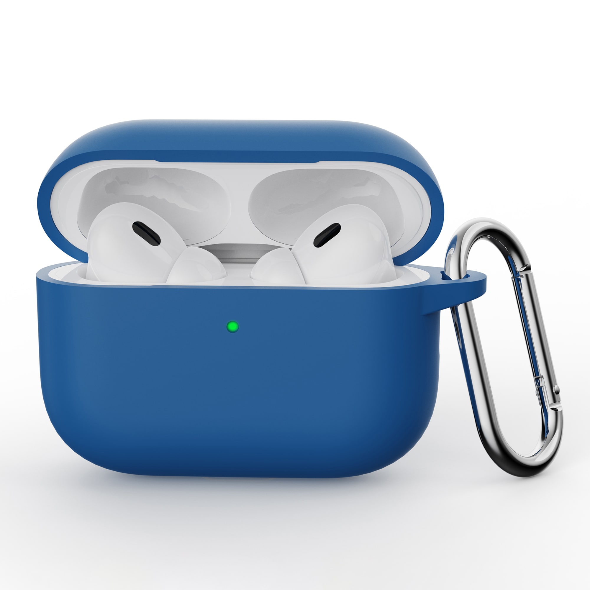 Apple AirPods Pro 3 Silikonskal + karbinhake, Mörkblå