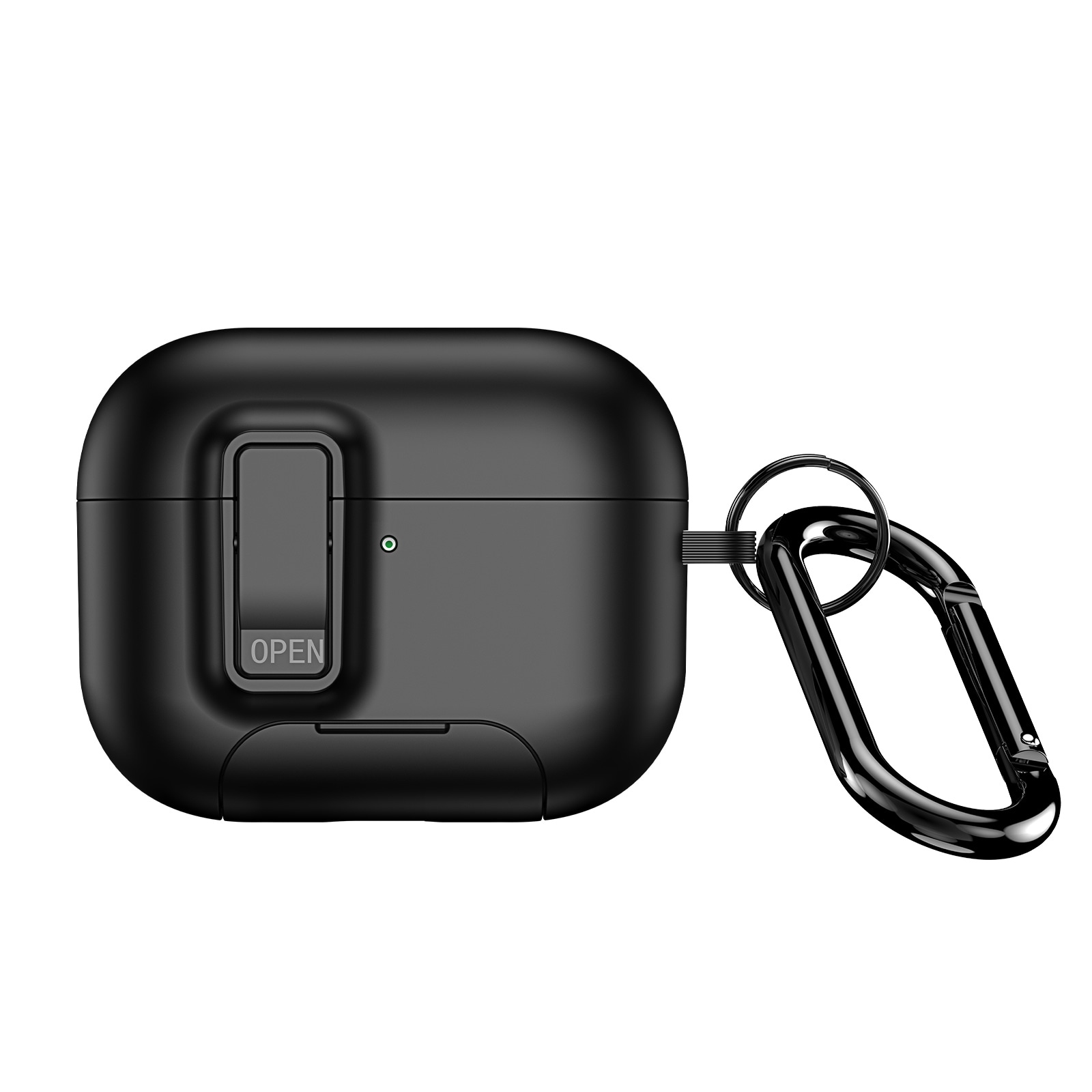 Apple AirPods Pro 3 Skal med karbinhake och ställfunktion, Svart