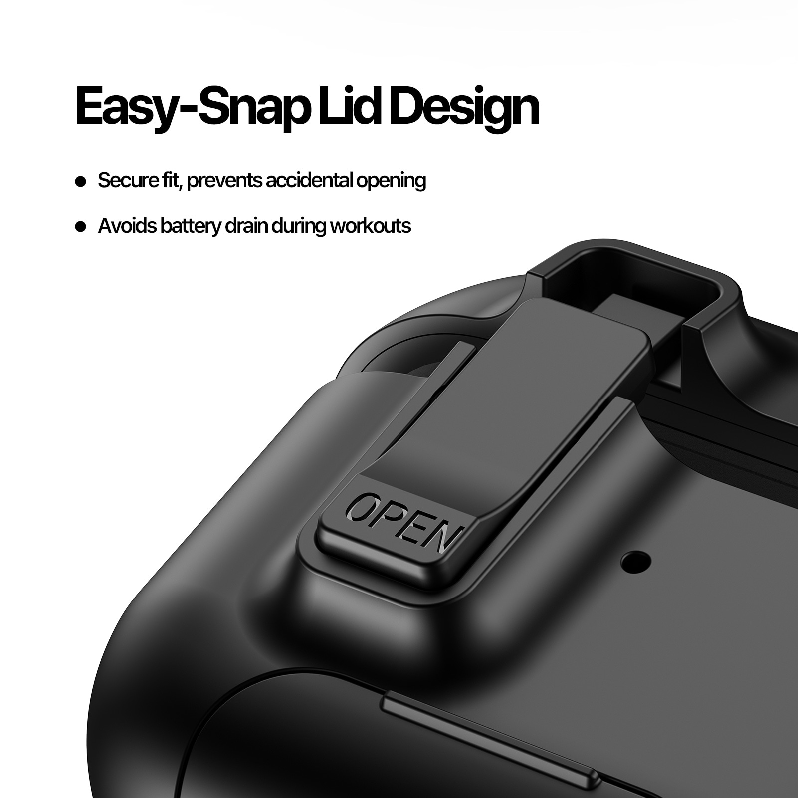 Apple AirPods Pro 3 Skal med karbinhake och ställfunktion, Svart