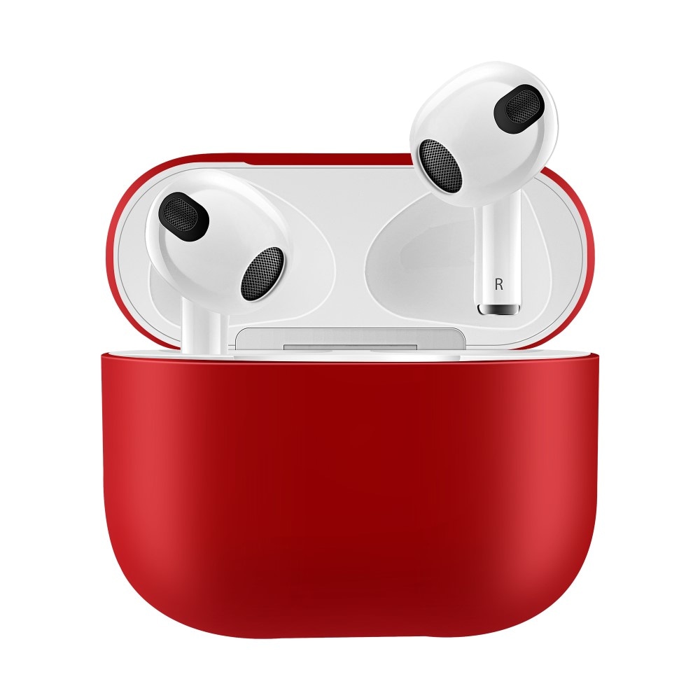 AirPods 3 Tunt silikonskal, röd