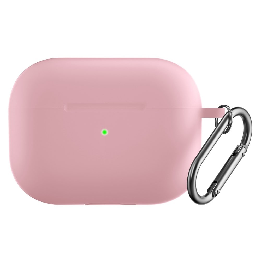 AirPods Pro 2 Silikonskal + karbinhake, rosa