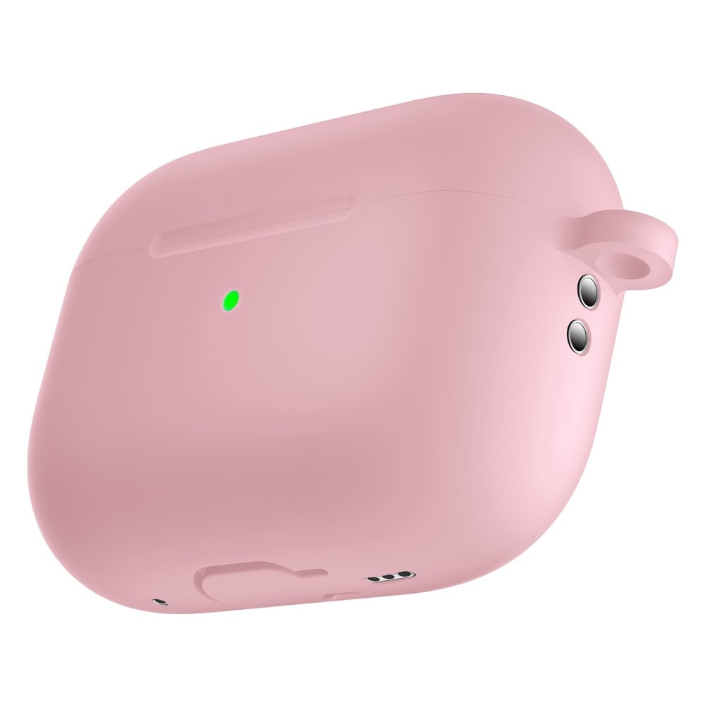 AirPods Pro 2 Silikonskal + karbinhake, rosa