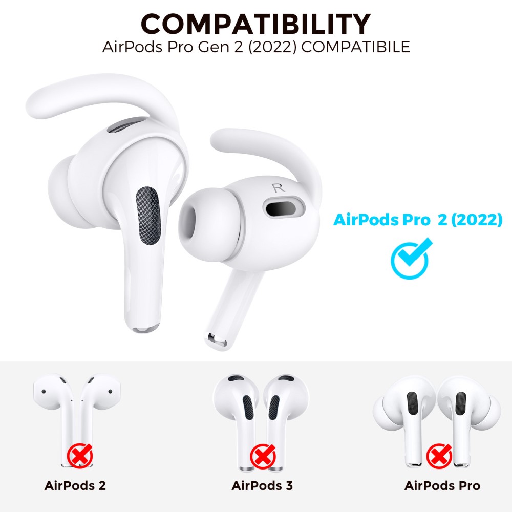 AirPods Pro 2 Sportiga Ear Hooks, vit