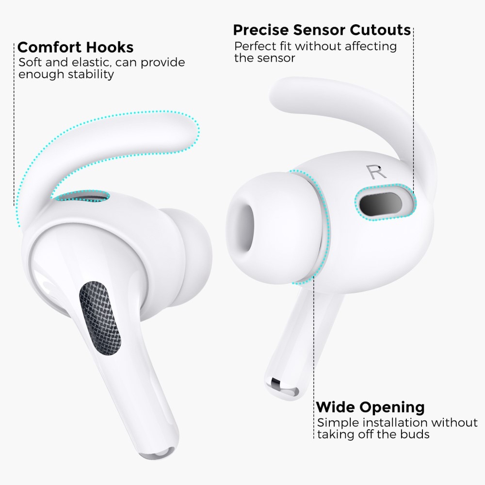 AirPods Pro 2 Sportiga Ear Hooks, vit