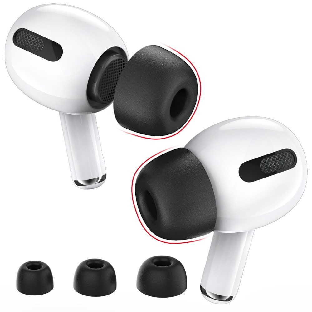 AirPods Pro 2 3-pack Ear Tips i memory foam - strl S/M/L, svart