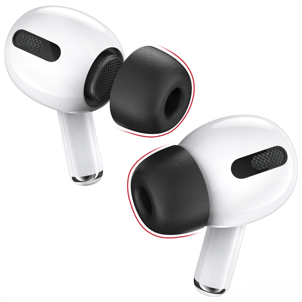 AirPods Pro 3-pack Ear Tips i memory foam - strl M, svart