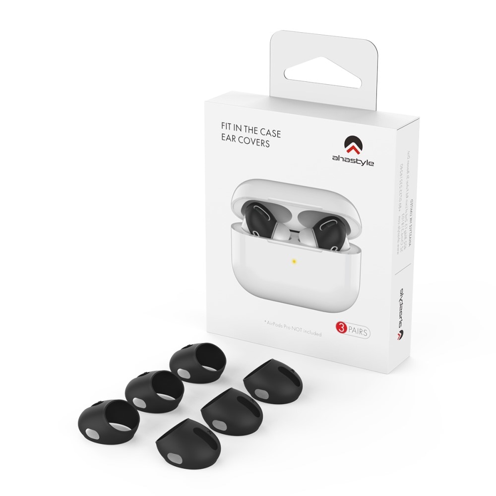 AirPods Pro 3-pack Ear Pads i silikon, svart