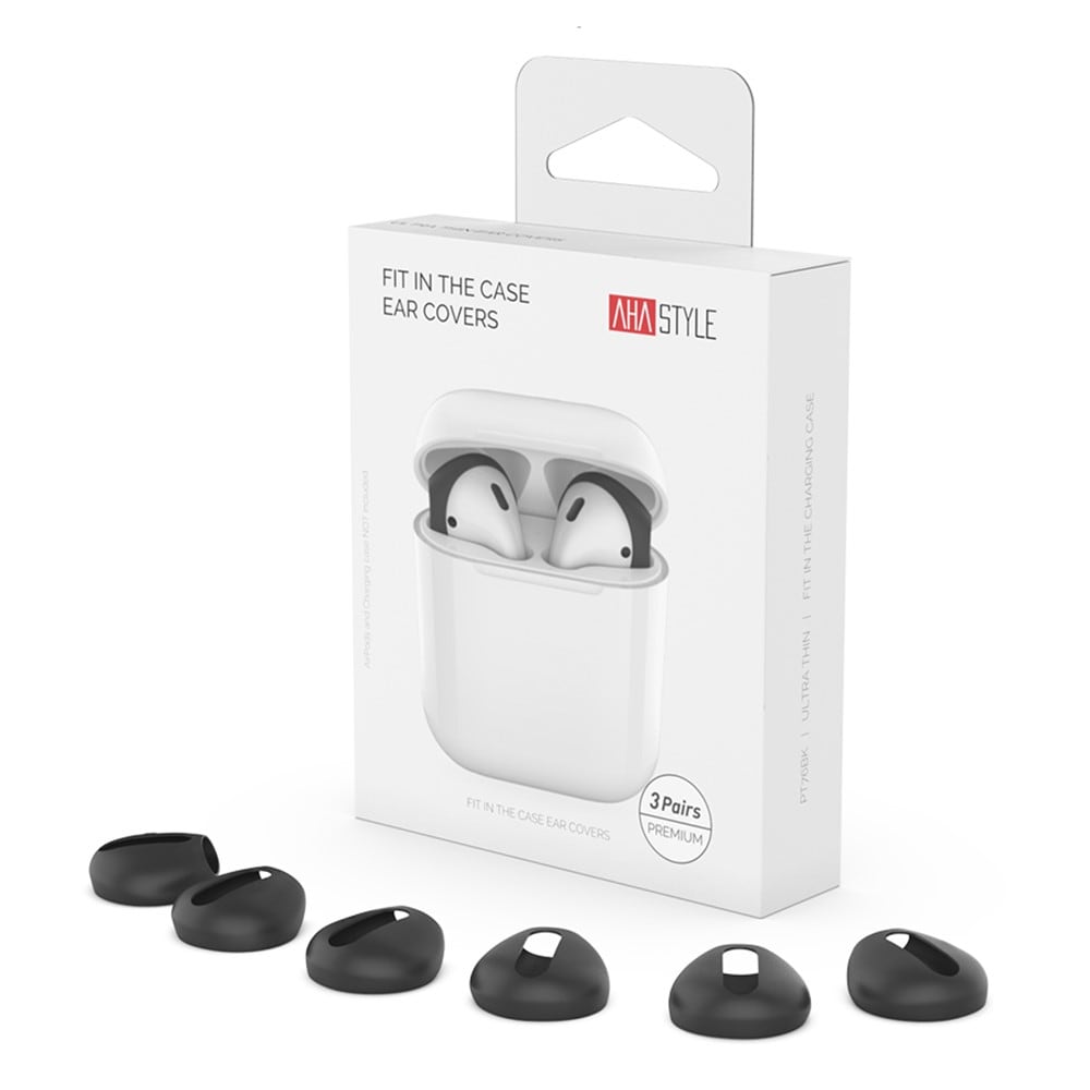 AirPods 3-pack Ear Pads i silikon, svart