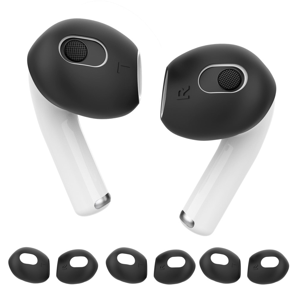 AirPods 3 3-pack Ear Pads i silikon, svart