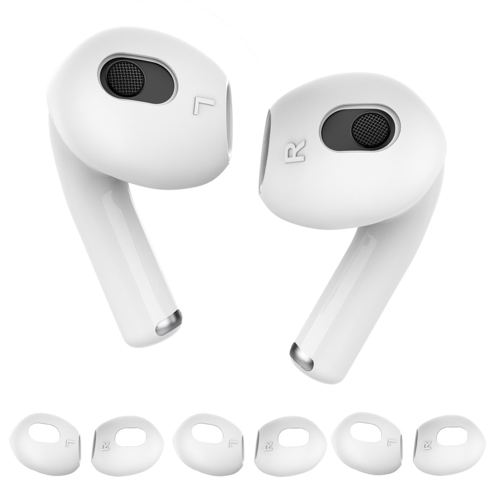 AirPods 3 3-pack Ear Pads i silikon, vit