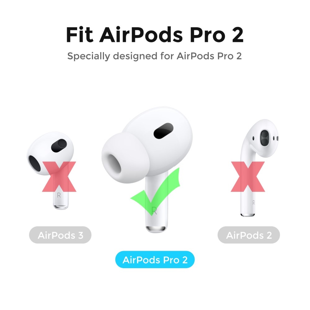 AirPods Pro 2 3-pack Ear Pads i silikon, svart