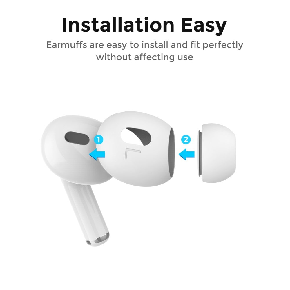 AirPods Pro 2 3-pack Ear Pads i silikon, vit