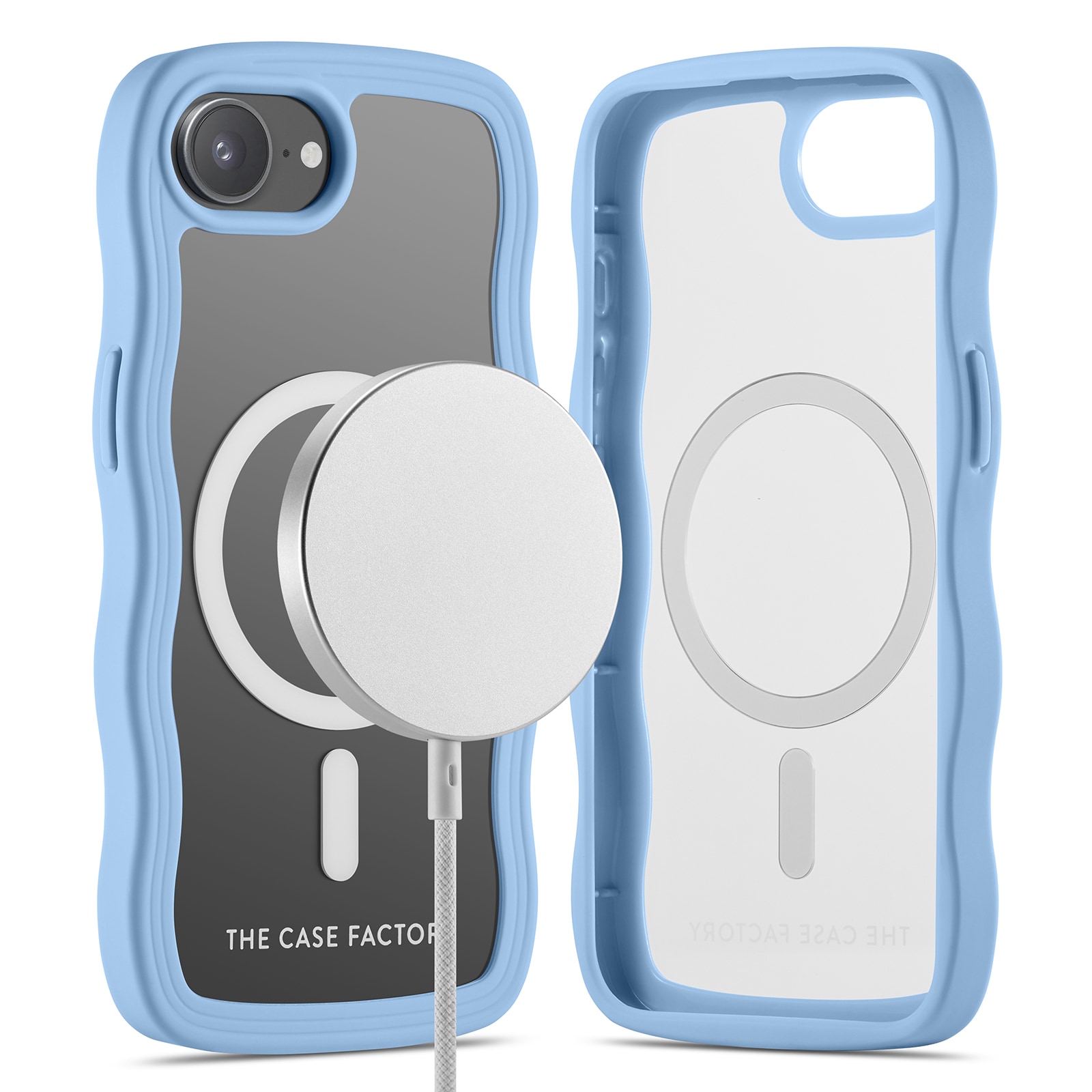 iPhone 16e The Wave Magnetic Case Blå