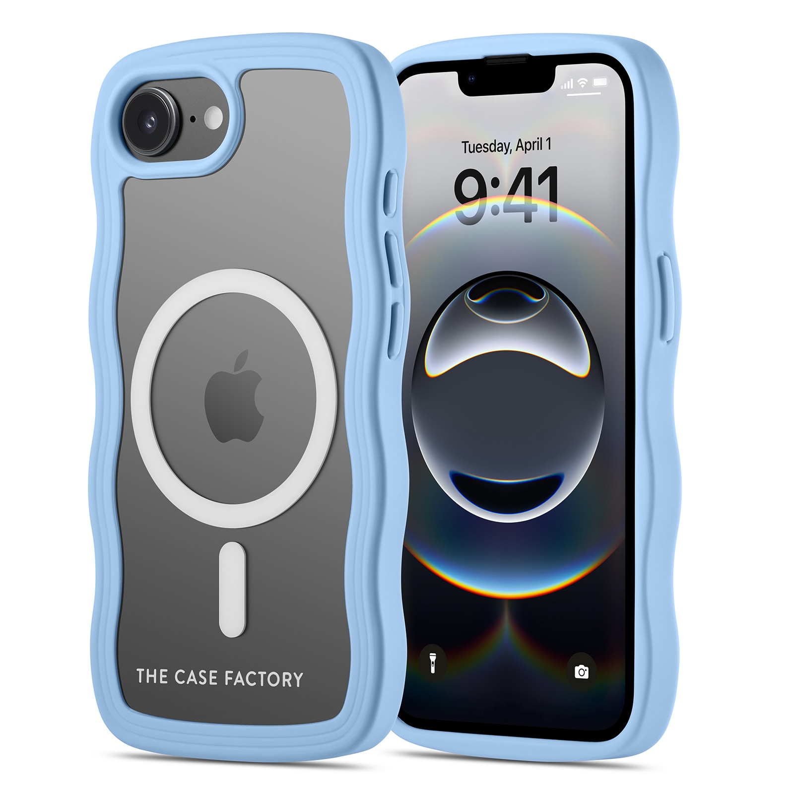 iPhone 16e The Wave Magnetic Case Blå