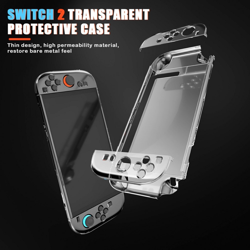 Nintendo Switch 2 Skyddande TPU-skal, transparent