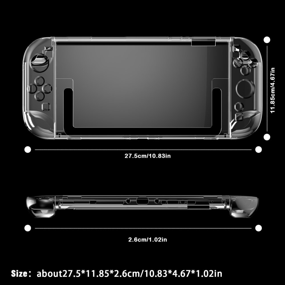 Nintendo Switch 2 Skyddande TPU-skal, transparent