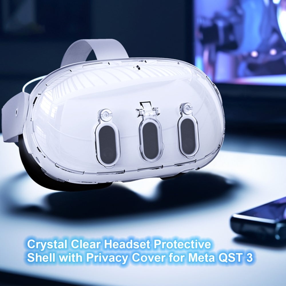 Meta Quest 3 VR Skyddande Hårdskal, transparent