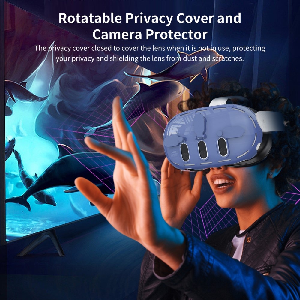 Meta Quest 3 VR Skyddande Hårdskal, transparent