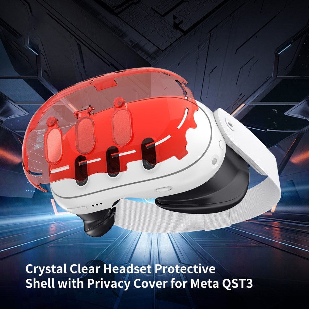 Meta Quest 3 VR Skyddande Hårdskal, transparent
