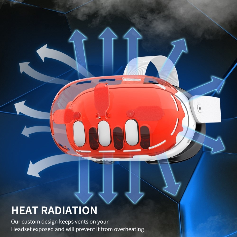 Meta Quest 3 VR Skyddande Hårdskal, transparent