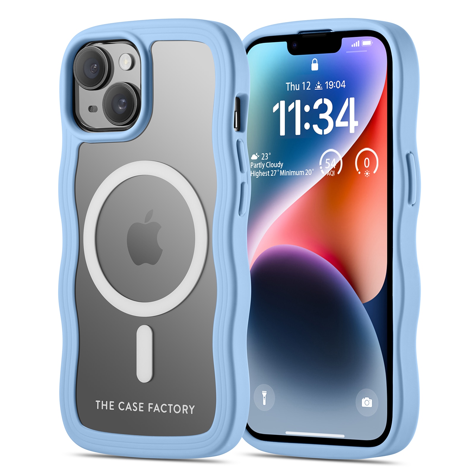 iPhone 14 The Wave Magnetic Case Blå
